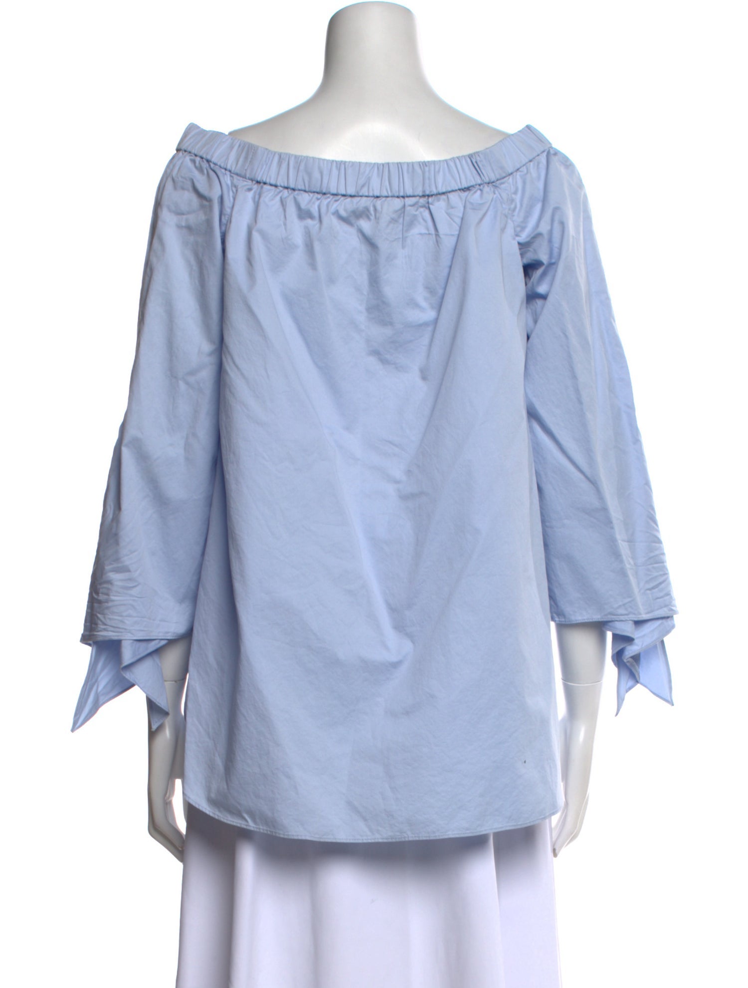 Tibi Bateau Neckline Three-Quarter Sleeve Blouse